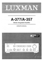 Luxman A-377-Owners-Manual